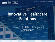 Tablet Screenshot of context4healthcare.com